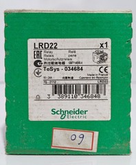 SCHNEIDER ELECTRIC LRD22 OVERLOAD RELAY 16-24 RANGE S/N:034684