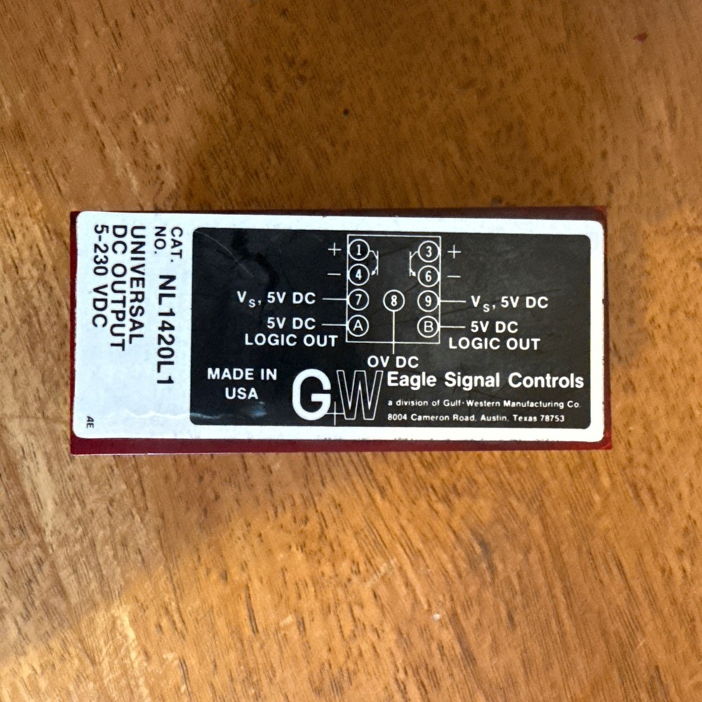 Eagle Signal – Universal DC Output 5-230 vdc Relay – NL-1420L1
