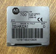 ALLEN BRADLEY 700-HA32A1 8 PIN RELAY 2 C/O(DPDT) 120VAC **NEW IN BOX**