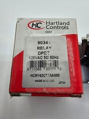 HARTLAND CONTROLS Relay 90341 DPDT 120VAC 50/60Hz HCRY62CT1AA999