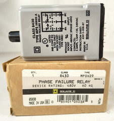Square D 8430-MPS-V29 / 8430MPSV29 Phase Failure Relay 480V – Next Day Option