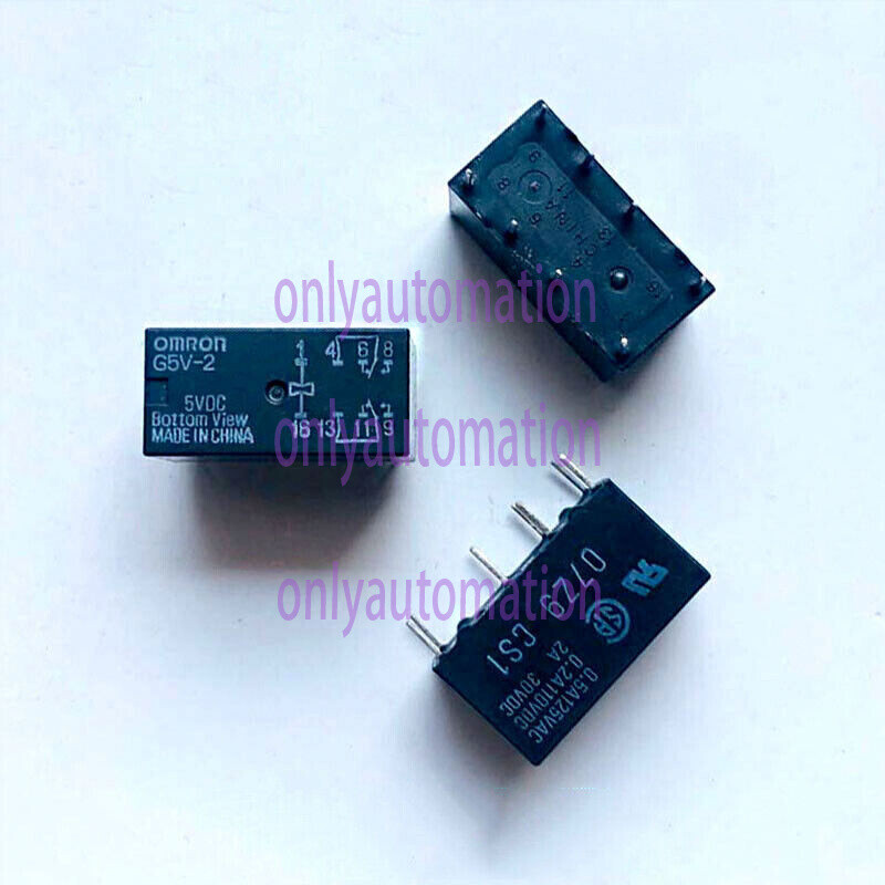 10Pcs G5V-2 5VDC Electromagnetic Signal Relay DPDT 2A 8Pins~