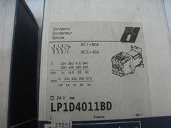 Schneider Telemecanique LP1D4011BD Contactor motor starter, 24V 3PH 40A