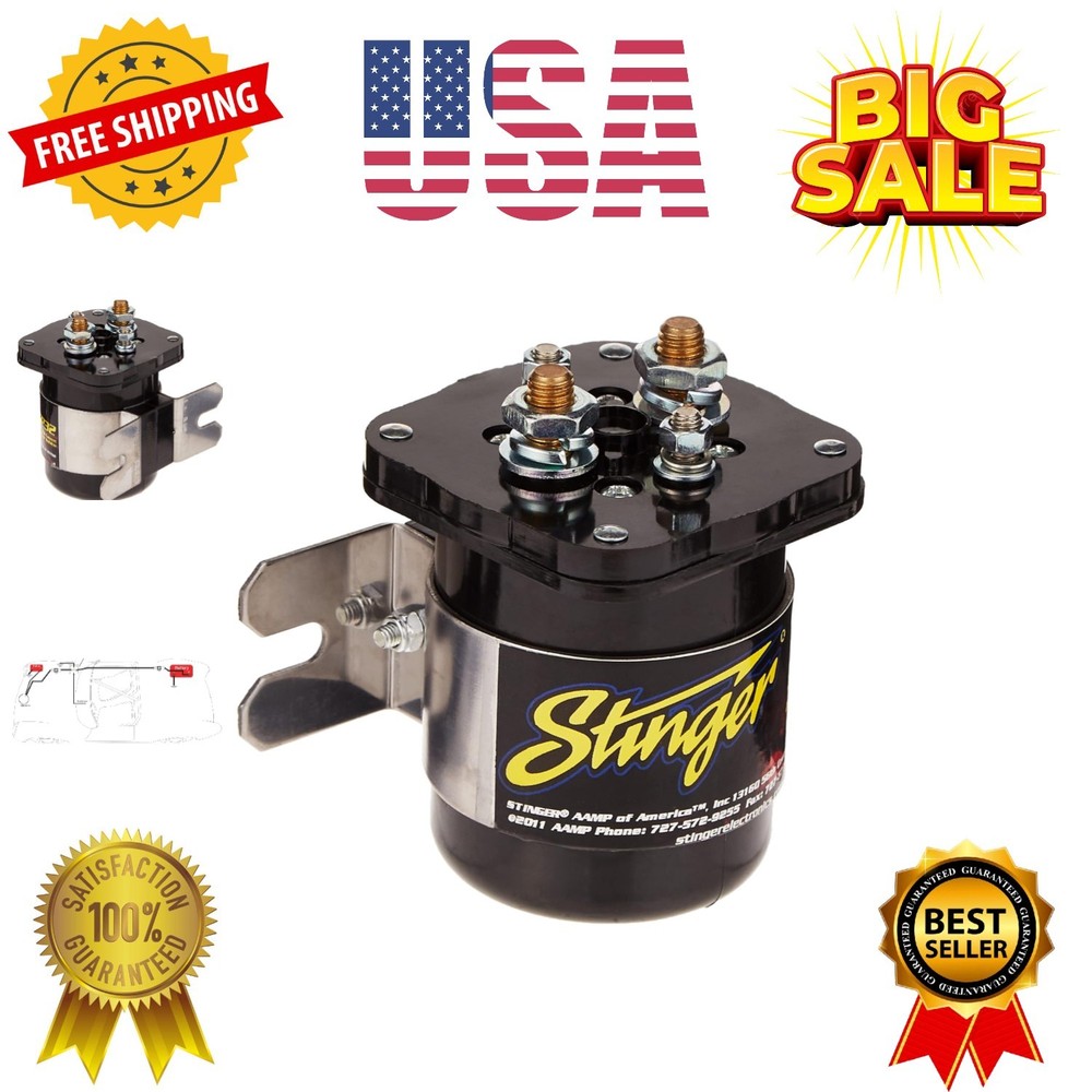 High Current 200-Amp Battery Relay & Isolator for Most Vehicles, Water-Resist…