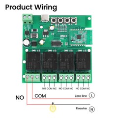 Ewelink AC DC7-32V 2/3/4CH Intelligent Bluetooth WIFI Relay Switch Module Type-C