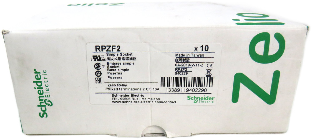 SCHNEIDER RPZF2 Relay Socket Base Lot of 8 New