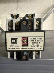 SQUARE D 8501 X0 20, 8501X020 CONTROL RELAY TYPE X, SERIES, A