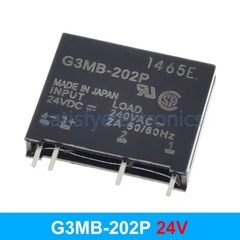 5PCS G3MB-202P-24V DC-AC PCB SSR In 24V 2A Out 240V Solid State Relay Module