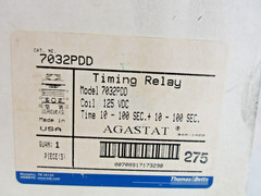 Agastat Timing Relay 7032PDD Coil 125VDC Time 10-100 Sec.+10-100 Sec.