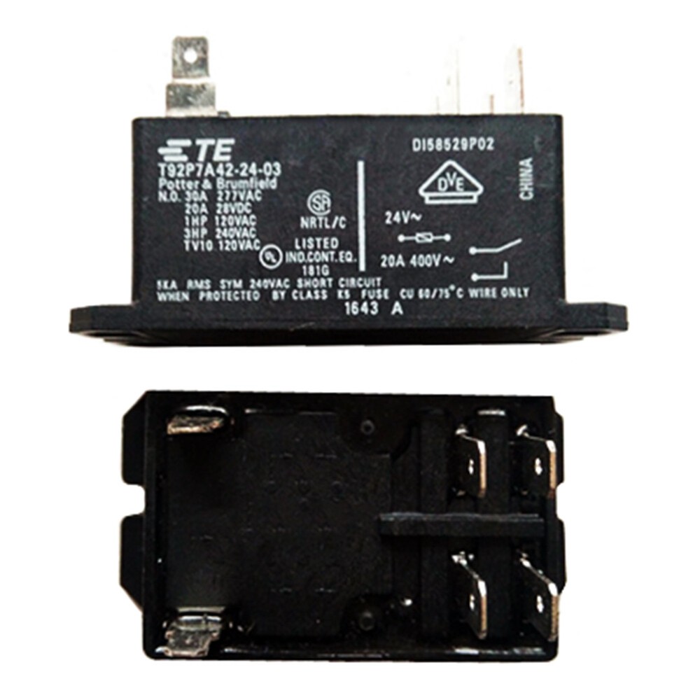 2Pcs 24VDC Power Relay 30A 277VAC 6Pins T92P7A42-24-03