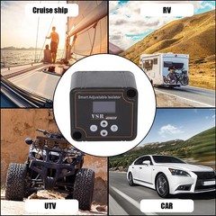 12V 140A Adjustable Dual Battery Isolator Split Charge VSR Car Relay LCD Display