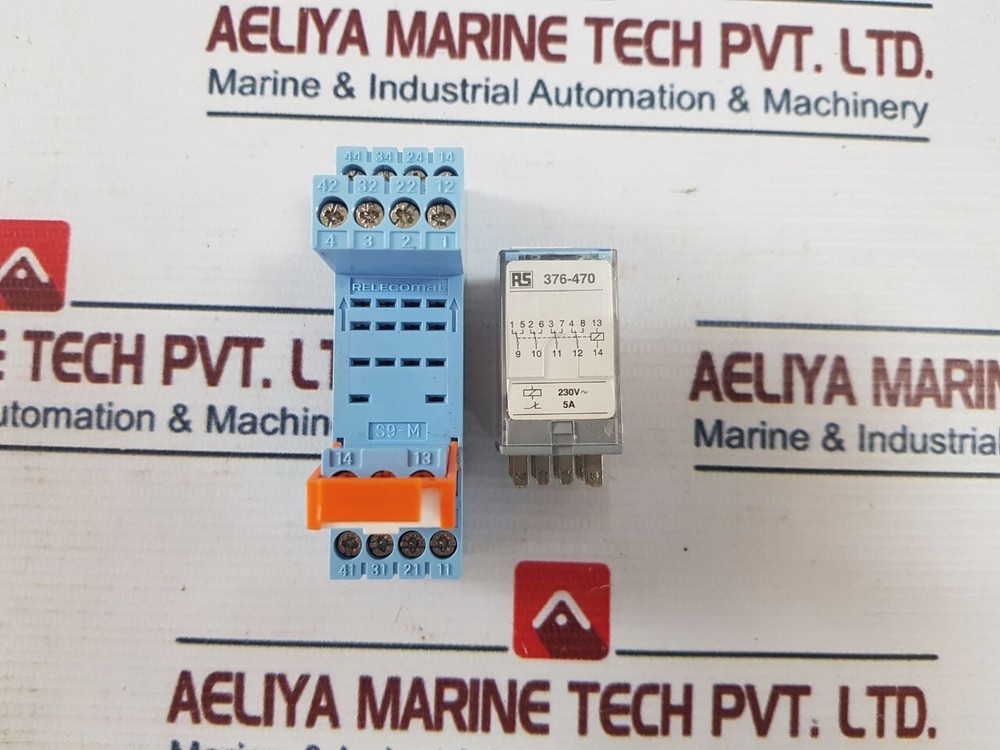 Releco 376-470 Plug In Power Relay With Coil Serie QR-C 230V AC