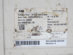 ABB SPAJ 140 C/E369 OVER CURRENT AND EARTH FAULT RELAY 1MYN742751-L