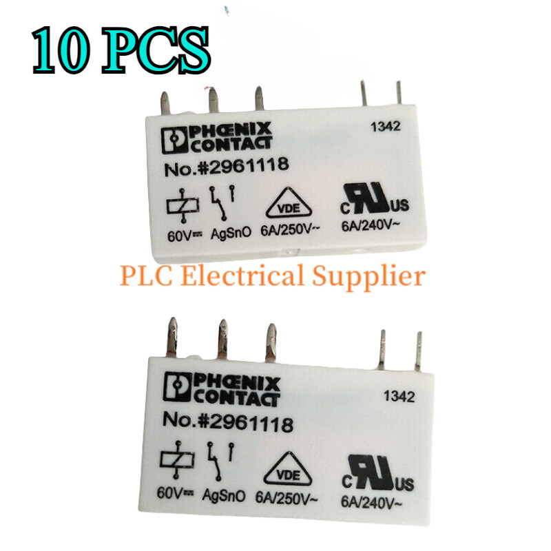 10PCS Brand NEW Phoenix Contact No.#2961118 Miniature Relay 5 Pins 60V 6A/250VAC