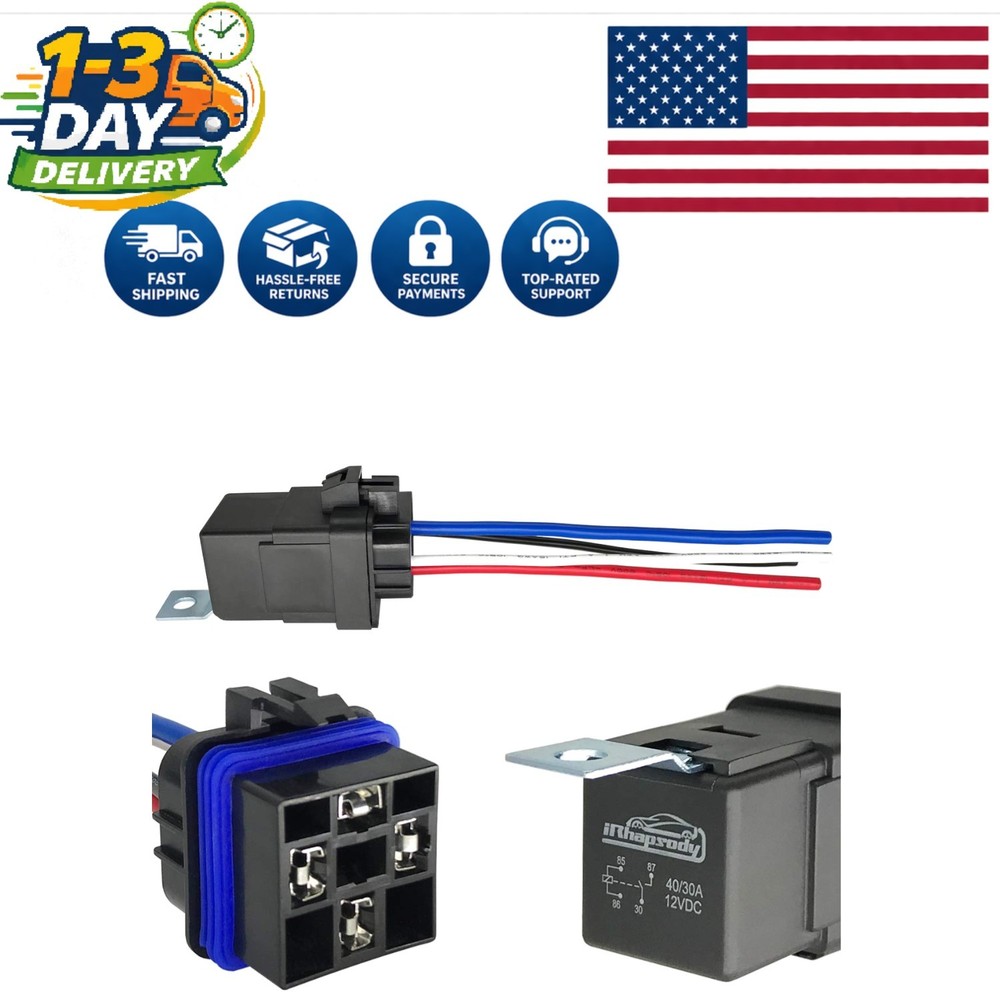 Compact 12V Waterproof Relay – 4-Pin SPST Design for Heavy-Duty Applications