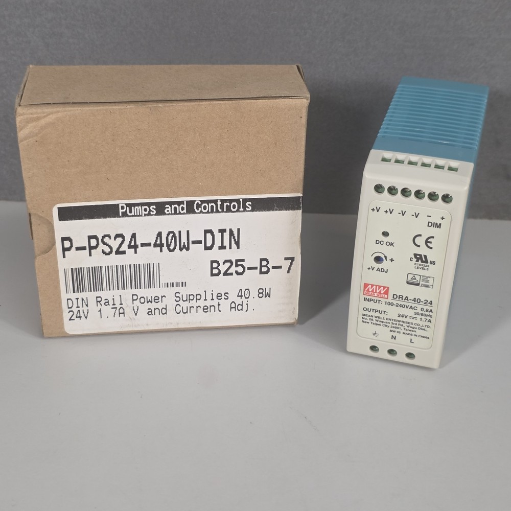 MEAN WELL Power supply DRA-40-24V 40W INPUT 100-240VAC NIB