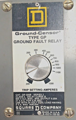 SQUARE D GROUND CENSOR TYPE GP GROUND FAULT RELAY CAT GP-200B SERIES 2 600 VAC