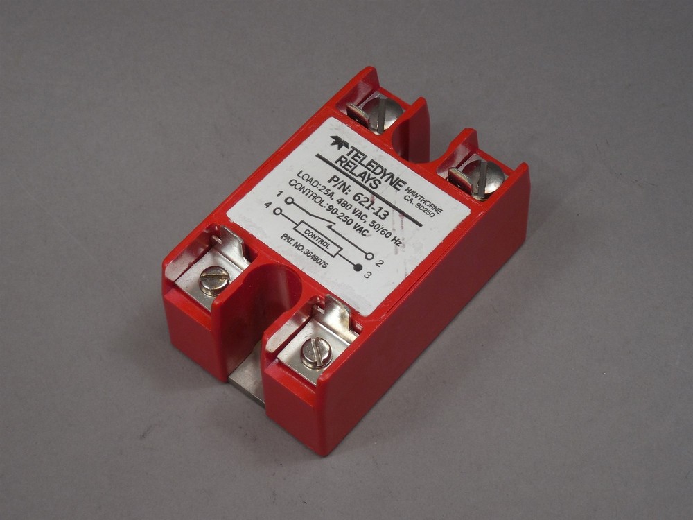 Teledyne Relay 621-13 25 AMPS at 480VAC Control Voltage 90 – 250 VAC NOS New