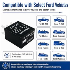 6 Pack 8T2T-14B192-AB Relay 12V 30A for Ford