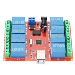 8 Channel USB Relay Controller Module 12V Smart Switch for Automation Control