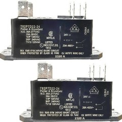 T92P7D22 24VDC 30A DPST NO 2 Pole Flange Mount Power Relay Number of Items: 2