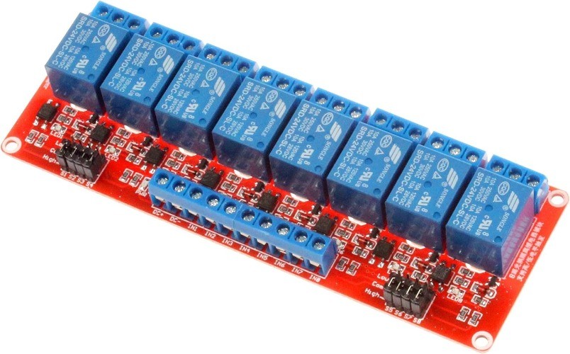 8-Channel Relay Module High Low Level Trigger OPTO-Isolat Style: 8-Channel 24V