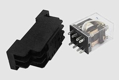 5Pcs AC 24V Coil Red Indicator Light DPDT 8 Pins Power Relay Socket Base Tool