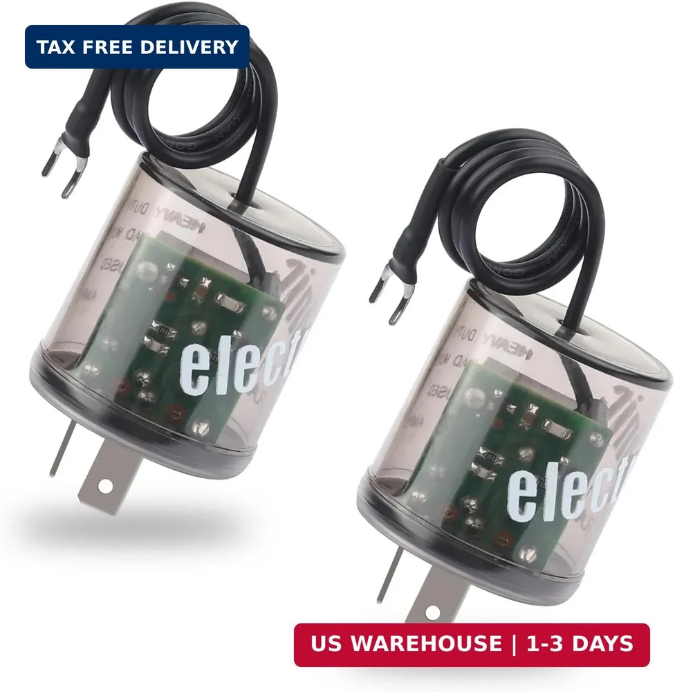 2Pin LED Flasher Relay with Ground Wire,12V Car Flasher Relay for Fixing LED Tur