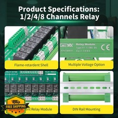 GAEYAELE 2 Channel Relay Module 12V
