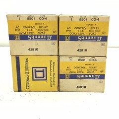 LOT OF 4 NEW SQUARE D 8501 CO-4 AC CONTROL RELAY 120-V/COIL
