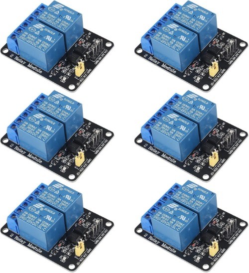6PCS Solid State Relay Module 5V 2 Channel High Low Level T Size: 5V 2-CHANNEL