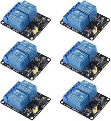 6PCS Solid State Relay Module 5V 2 Channel High Low Level T Size: 5V 2-CHANNEL