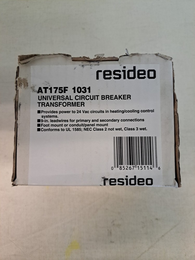 Resideo AT175F 1031 Universal Circuit Breaker Transformer NEW, open box