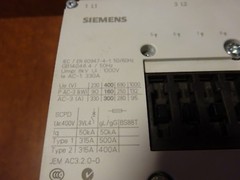 Siemens contactor 160KW 110-127V AC/DC