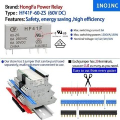 Electromagnetic Relay 60V DC AC SPDT Converting 110V Through Socket 6A LED