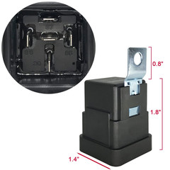 5 Pack 40 30 Amp 12V DC Waterproof Automotive Relay Kit with Heavy Duty Pigtail