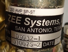 ZEE Systems DS032-1 DC Power Relay 200 Amp SP-ST Eaton NEW