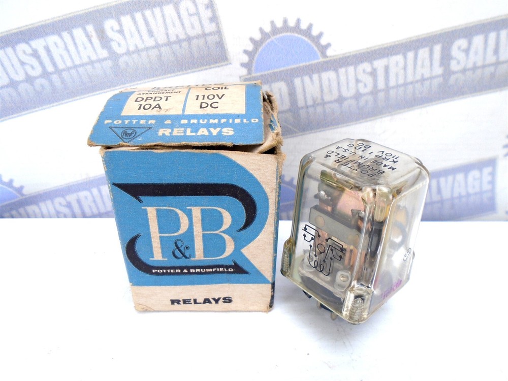 POTTER & BRUMFIELD – KRP11DG – 303 RELAY – 110VDC – DPDT – 10A – (NEW in BOX)