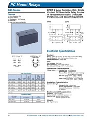 ELECTROMECHANICAL RELAY 5/6 VDC 2A DPDT 1670 OHM PC MOUNTABLE