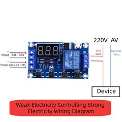 6 PCS DC 630V Timer Relay Module Programmable LCD Display 5V Micro USB
