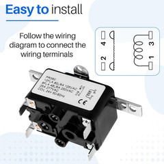 Fan Relay 24V AC Heavy Duty Single Pole SPST Isolated Switch for HVAC