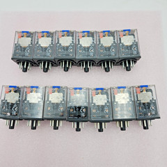 Lot of 13 Omron MKS2PI General Purpose Relays 8-Pin Octal Base DC12V Power Spare
