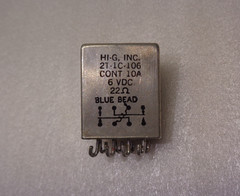 AIRCRAFT HEAVY DUTY RELAY HI-G INC 6V 22Ohm RELAY 2T-1C-106 NEW (LAST ONES)