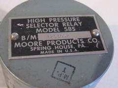 2 pcs High Pressure Selector Relay 58S Moore Products Co.