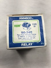 Lot of 3 Steveco RBM 90-340 Two Pole Double Throw Relay