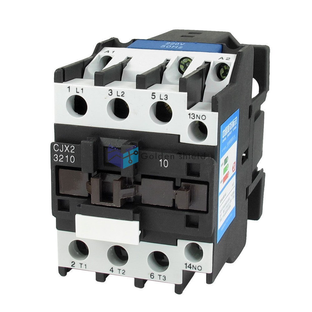 CJX2-3210 3 Phase 3P NO AC Contactor DIN Rail Mount 220V Coil 660V 50A