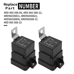 Saihisday 12V 5 Terminal Waterproof Electrical Relay 2 Pack