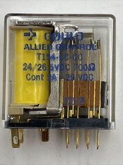 Gould Allied Control T-154-CC-CC Relay, 24VDC, 700 OHMS Cont 2A-29 VDC