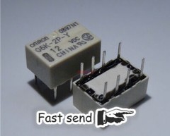 10pcs 8pins 1A G6K-2P-Y-12VDC G6K-2P-Y-12V G6K-2P-Y-DC12V Omron Relay