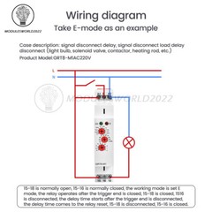 AC/DC12V-240V A220V 16A On Delay Off Delay Timer Relay Time Delay Relay Din Rail